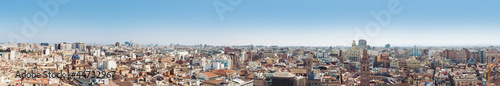 Panoramic view of the roofs of Valencia, Spain.