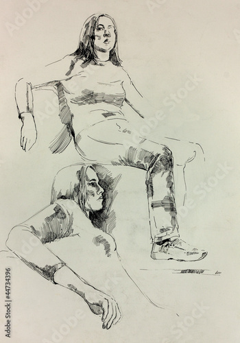 Sketch of a woman