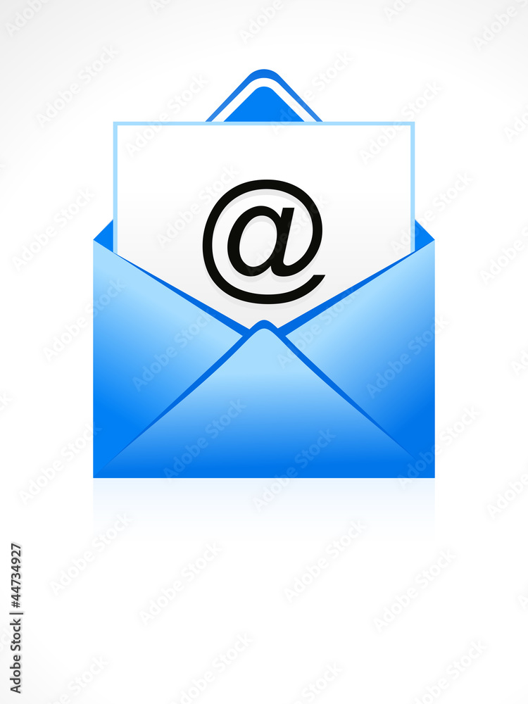 abstract blue email icon abstract blue email icon