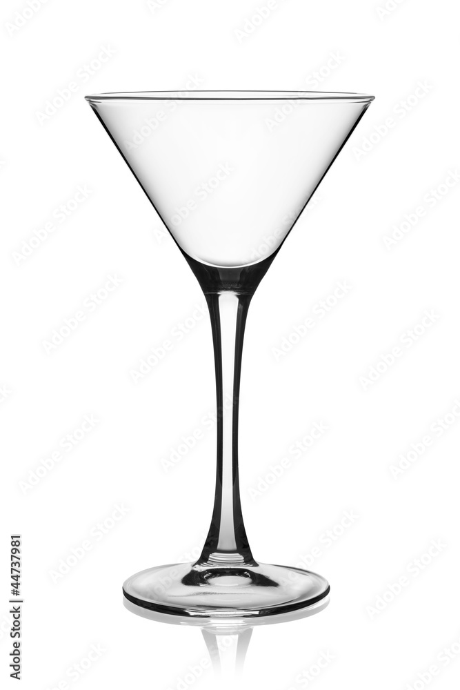 Empty martini glass. Empty martini glass.