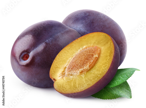 Canvas Print Isolated plums