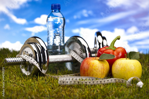 Vitamin and Fitness diet, green grass 