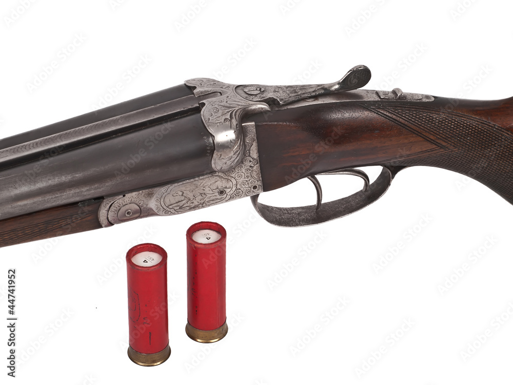 double barrel shotgun Stock Photo | Adobe Stock