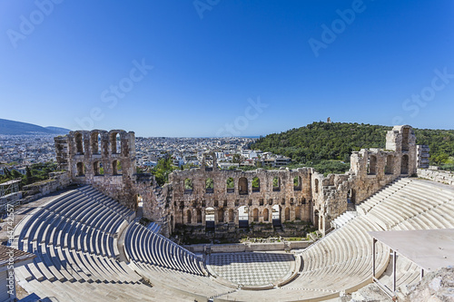 Odeon of Herodes Atticus under Acropolis in Athens,Greece