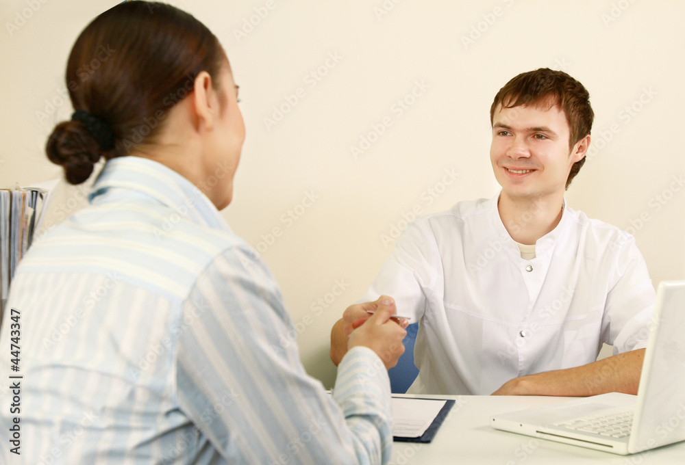Fototapeta premium Portrait of handsome young dentist