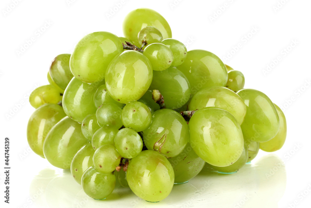 Delicious ripe bunch of grapes isolated on white Delicious ripe bunch of grapes isolated on white