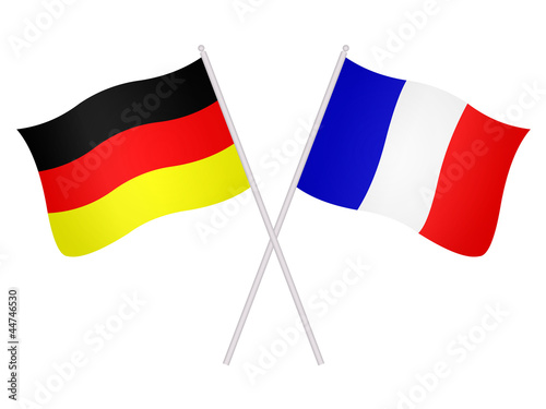 Drapeaux de l’alliance franco-allemande photo