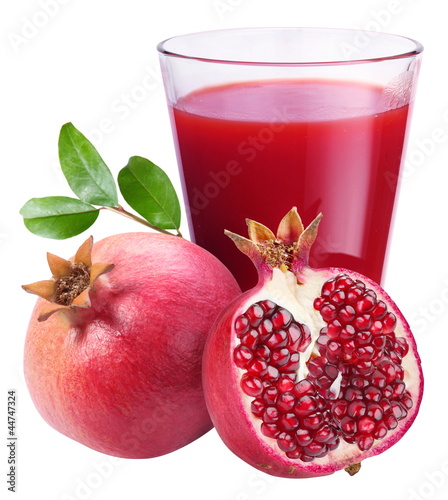 Pomegranate juice with pomegranate