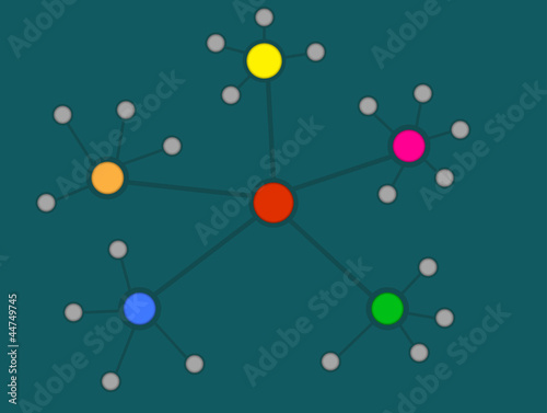 Network organization-vector illustration
