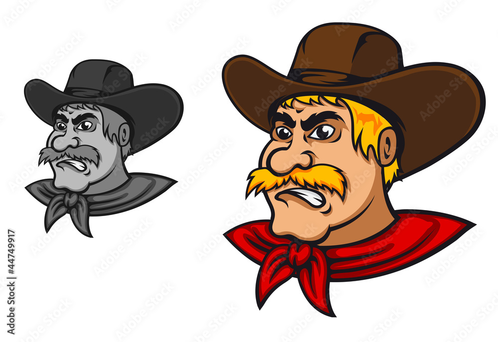 Angry western cowboy