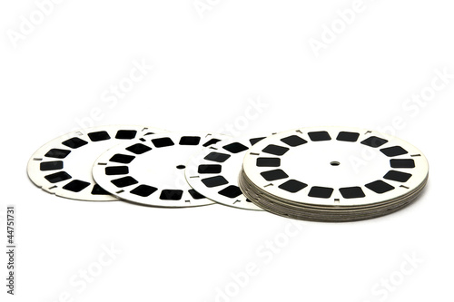 3D slide viewer,  toy camera with the 3D film reels, isolated