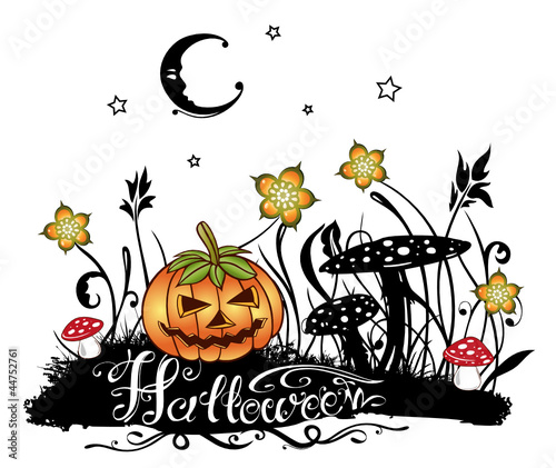 Halloween  Sankt Martin  Ranke  K  rbis  Pilze  Laub  flora