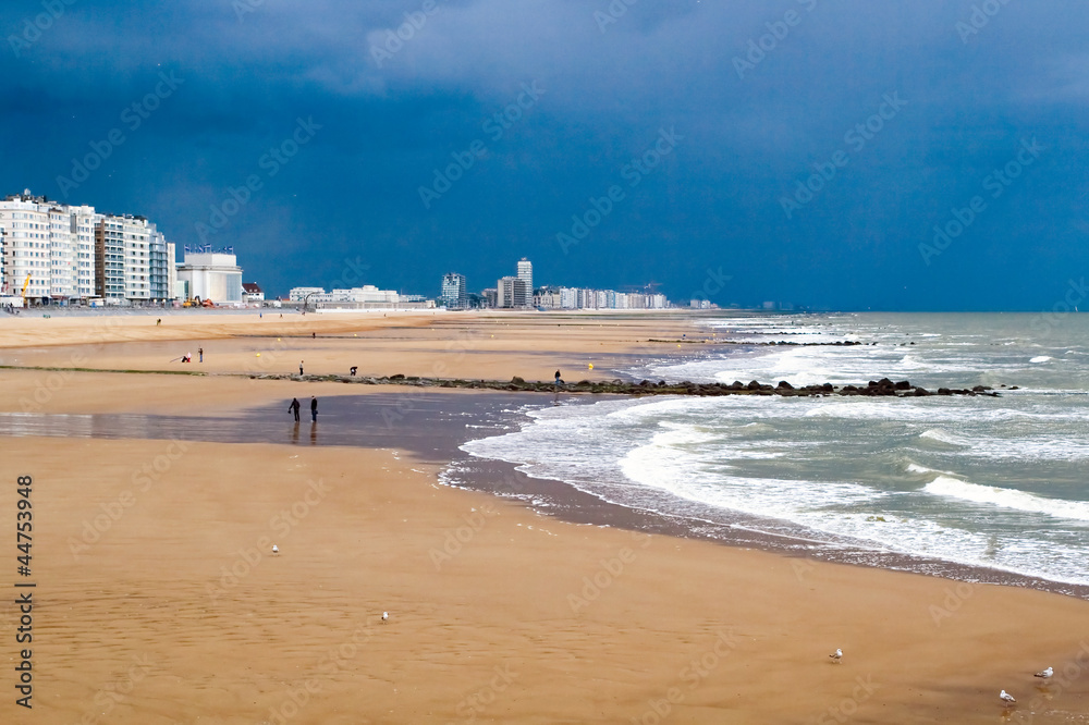 Ostend Beach before the storm