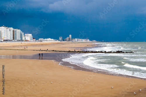 Ostend Beach before the storm photo