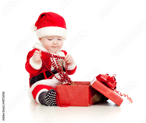 Santa Claus baby with gift ...