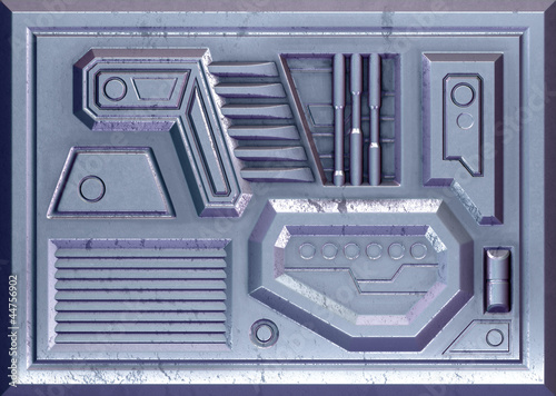 Sci-fi metal plate