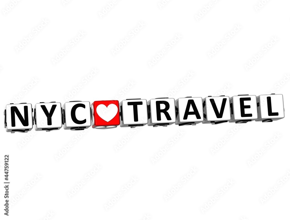 3D NYC Love Travel Button Click Here Block Text 3D NYC Love Travel Button Click Here Block Text