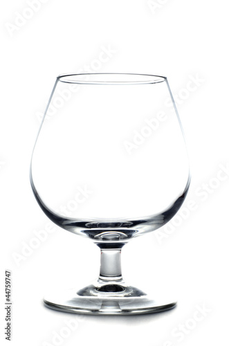 Empty cognac glass