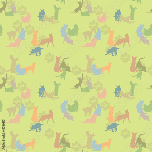 seamless texture with cats