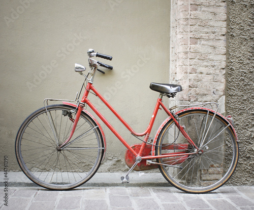 Red bicycle parking © vali_111