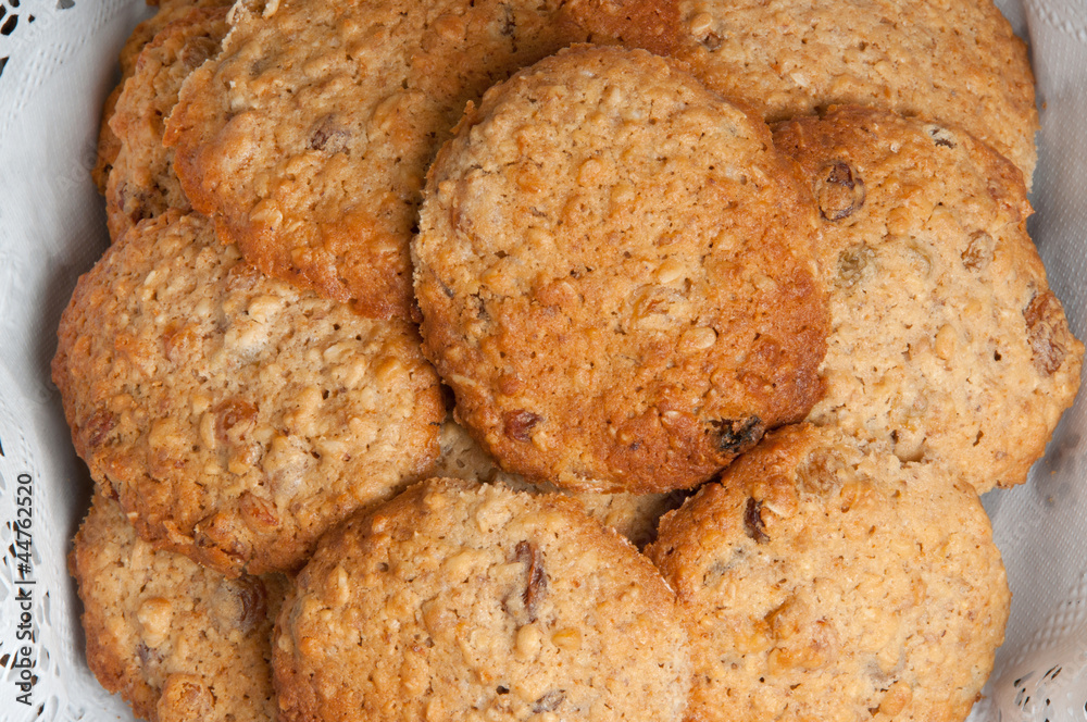 oatmeal cookies in a basket oatmeal cookies in a basket