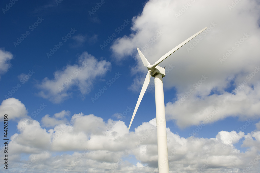 Wind turbine against the cloudy sky.This is in Cornwall (UK). Wind turbine against the cloudy sky.This is in Cornwall (UK).
