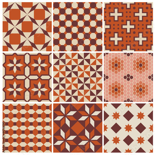 Seamless backgrounds Collection - Vintage Tile - for design