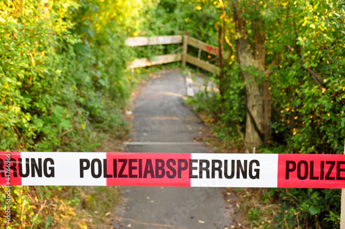 Polizeiabsperrung