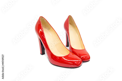 Red female shoes-7