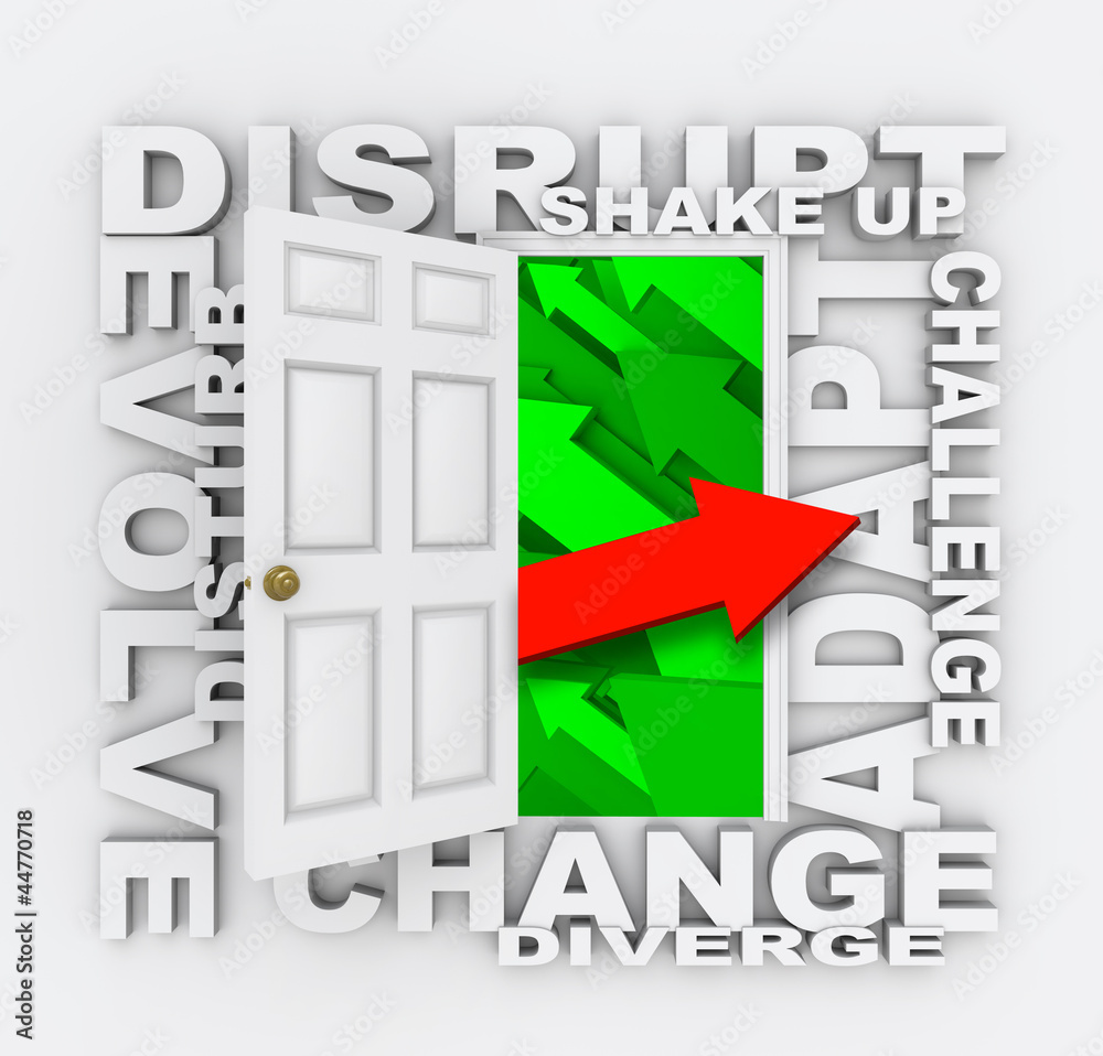 Disrupt Door Paradigm Shift New Direction Disrupt Door Paradigm Shift New Direction