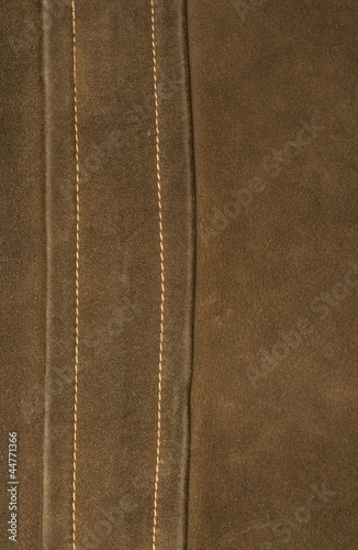 Dark brown leather detail