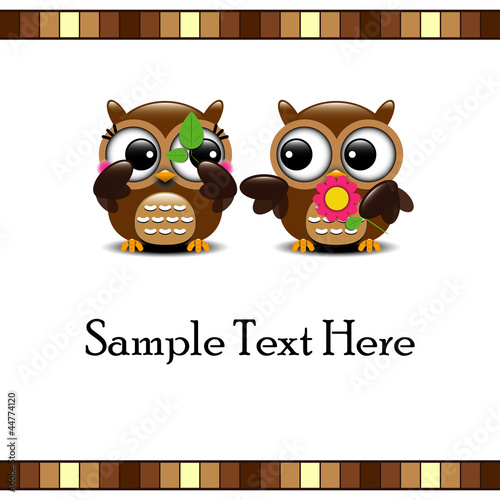 Background with couple of owls