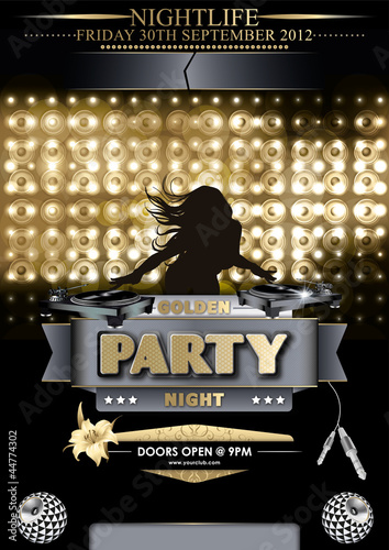 Golden Party Flyer