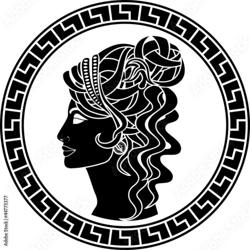 stencil of aristocrat woman