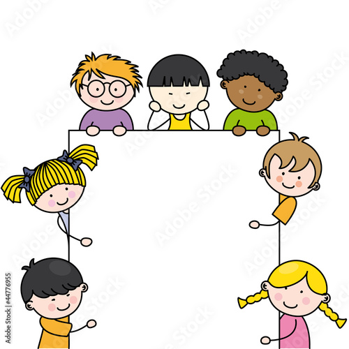 Cartel con niños para texto