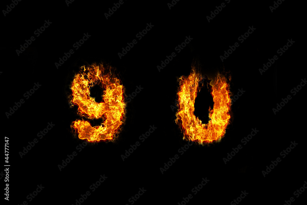Fire on number 9 and 0 Fire on number 9 and 0