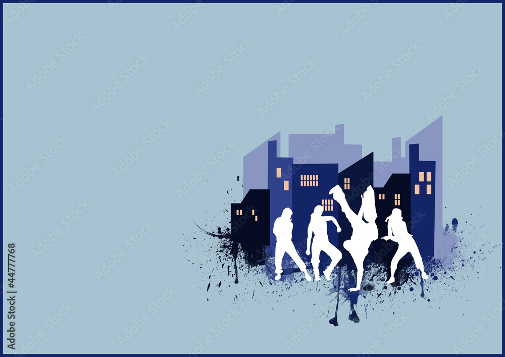 Naklejka premium Dancing youth people