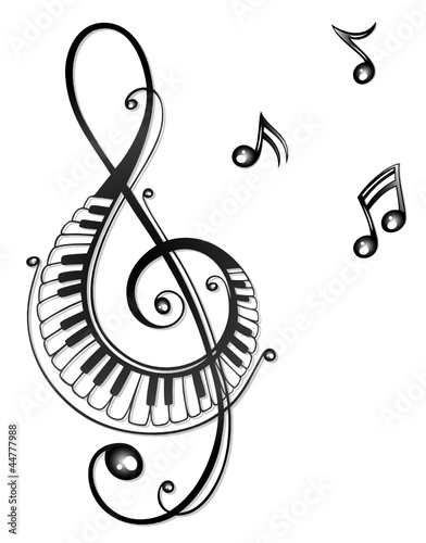 Noten, Notenschlüssel, Musiknoten, Musik