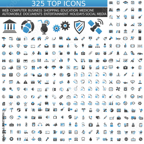 Top blue Icons - 325