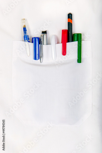 White Shirt With Pens