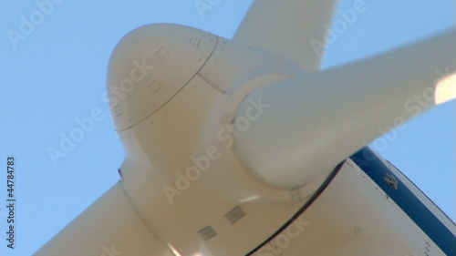 Close up of wind turbine propeller blades... photo