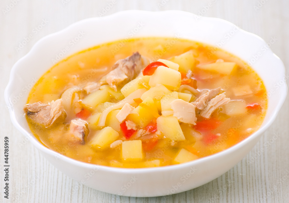 chicken soup with noodle and vegetables chicken soup with noodle and vegetables