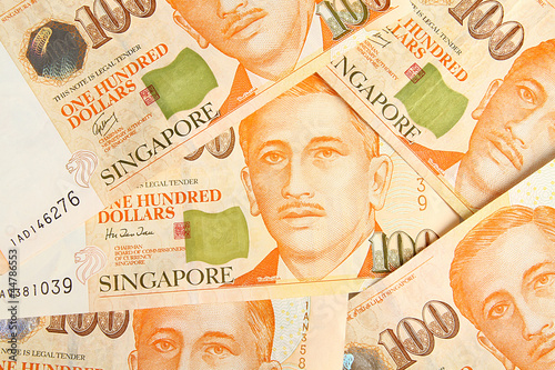Singapore dollars background. photo