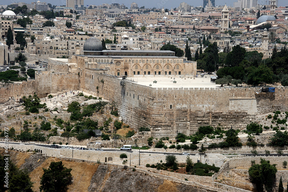 Fototapeta premium Widok z Góry Oliwnej w Jerozolimie. Izrael