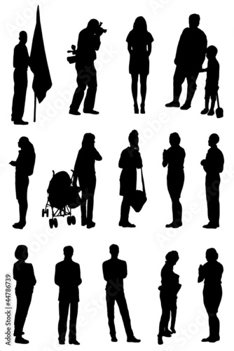 Collection of silhouettes of people