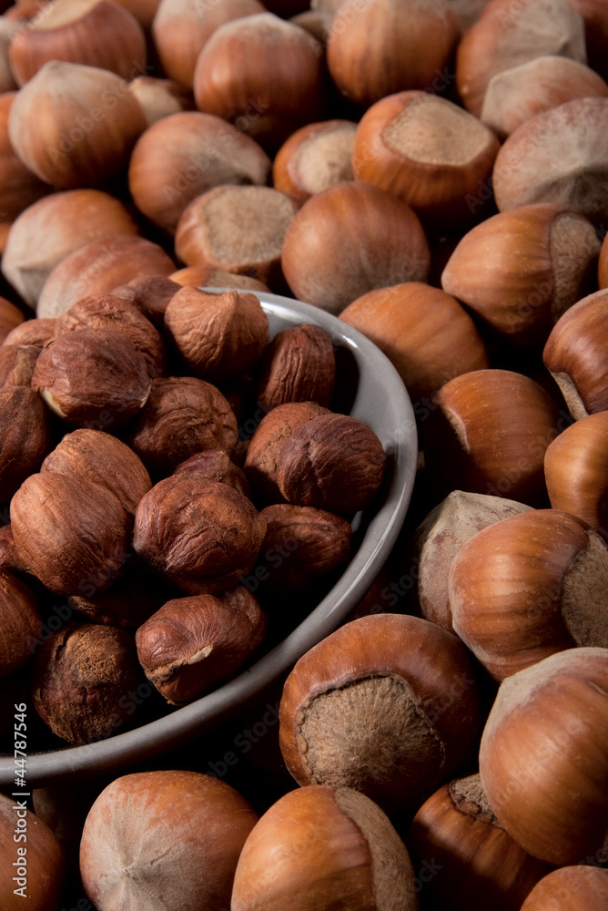 Hazelnuts background