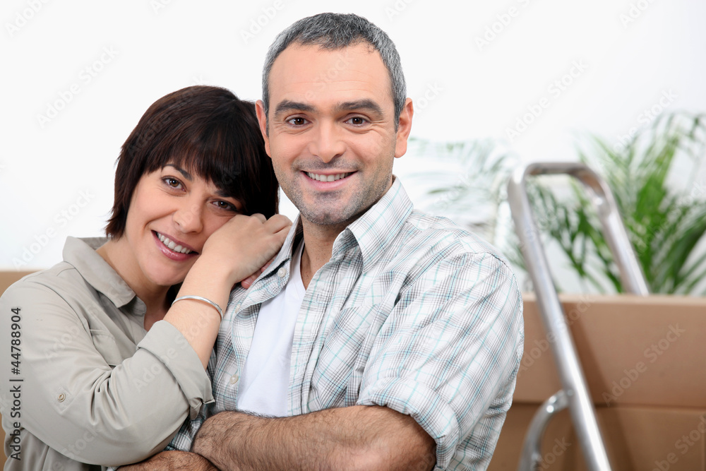 Couple settled in the house