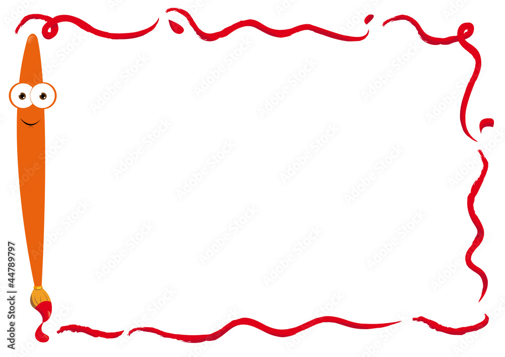 Obraz premium Funny Brush frame