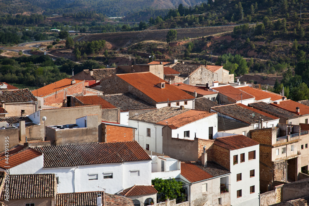 Cofrentes, typical small village in Spain.