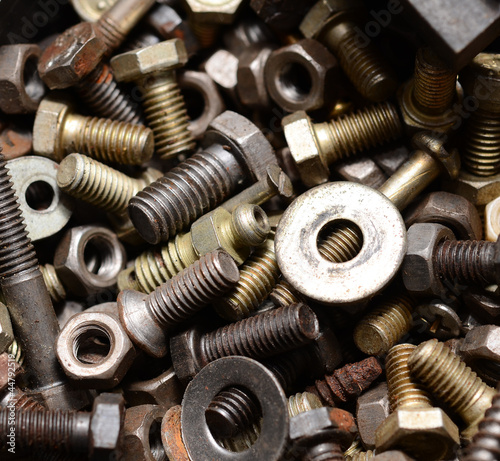 Nuts bolts screws heap